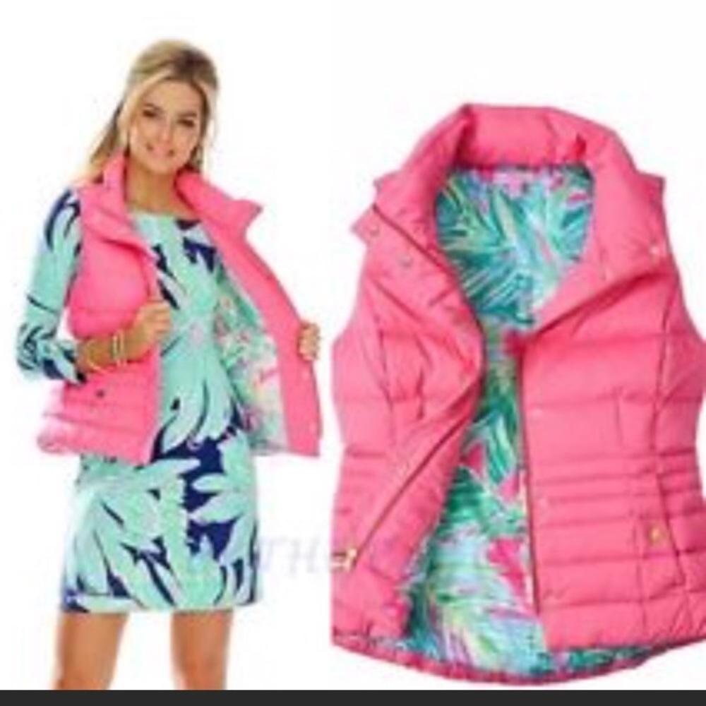NWT Lilly Pulitzer Isabelle Vest in Flamingo Pink